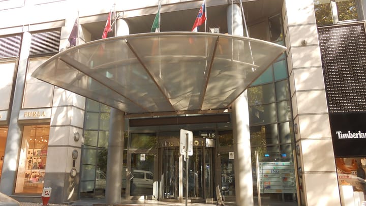 The Euronext Lisbon stock exchange building on Avenida da Liberdade