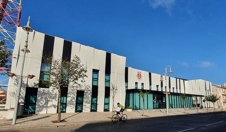 The modern Loja do Cidadao de Mafra, one of Portugal's one-stop public-service centres where residents obtain official certificates