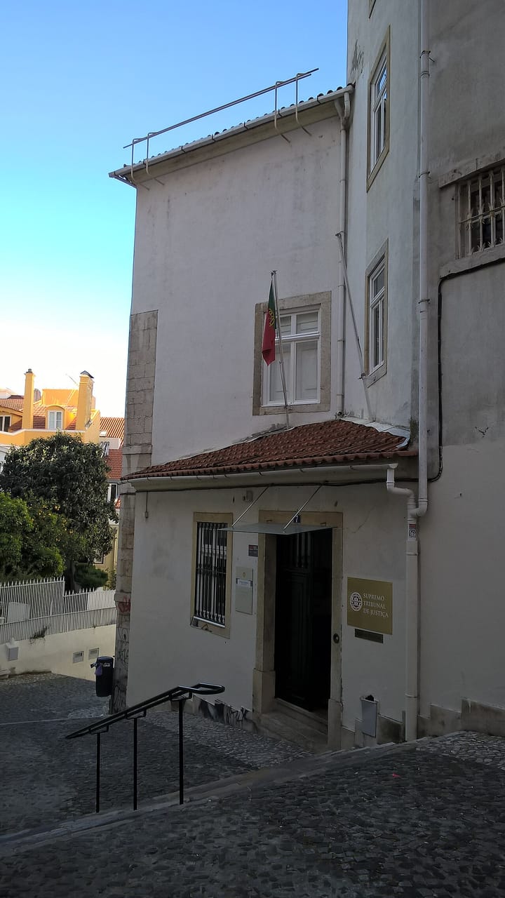 The entrance to Portugal's Supremo Tribunal de Justiça (Supreme Court of Justice) in Lisbon