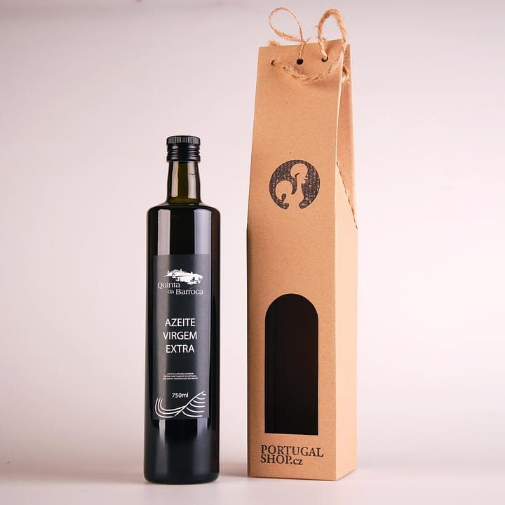 A bottle of Portuguese extra virgin olive oil