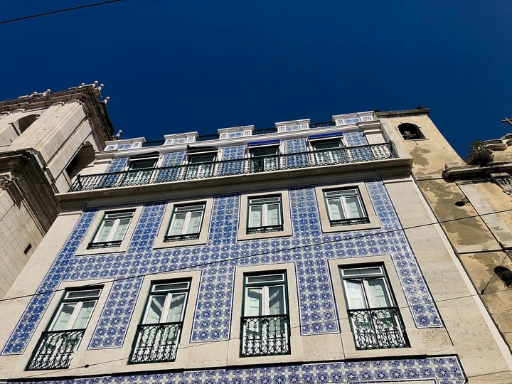 An azulejo-tiled Lisbon apartment building, as Portugal sets its 2027 rent-increase coefficient