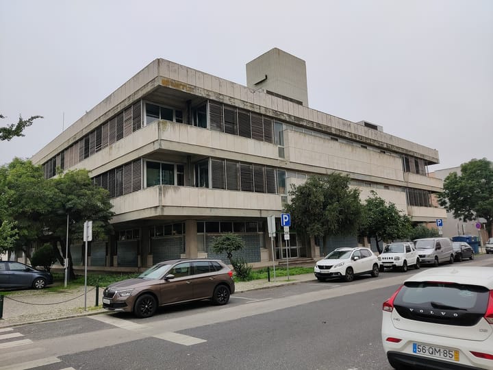 The district Social Security building in Setubal, part of the Seguranca Social network administering benefits and pensions in Portugal